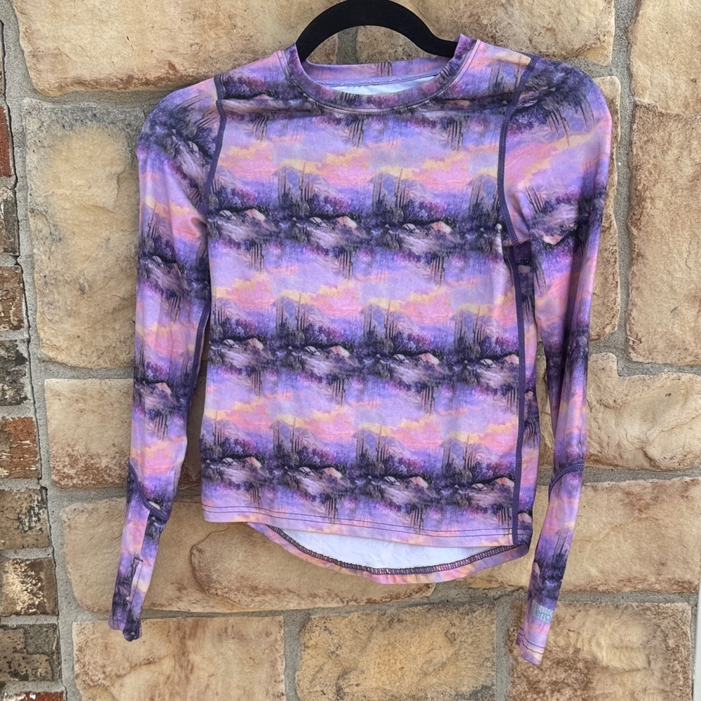 Terramar Desert Print Purple and Pink Women's Baselayer size Small